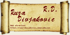 Ruža Divjaković vizit kartica